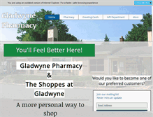 Tablet Screenshot of gladwynepharmacy.com